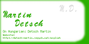 martin detsch business card